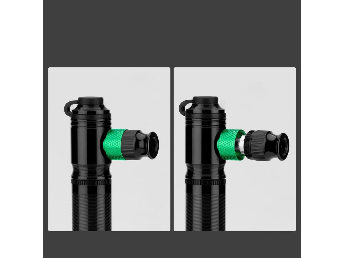 Bomba de CO2 manual/de aluminio Rockbros HQ-75D-CO2 - Negra