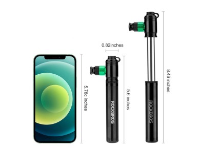 Bomba de CO2 manual/em alum�nio Rockbros HQ-75D-CO2 - Preta