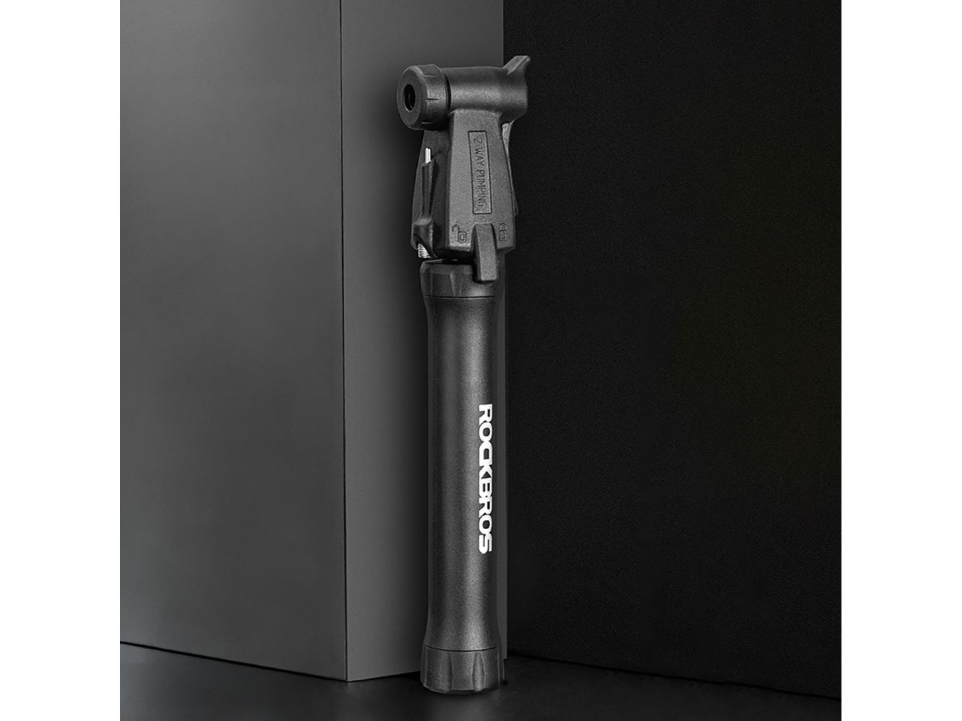 ROCKBROS TM-1701P 80 PSI Mini Bicycle Pump for Presta and Schrader Valves - Black
