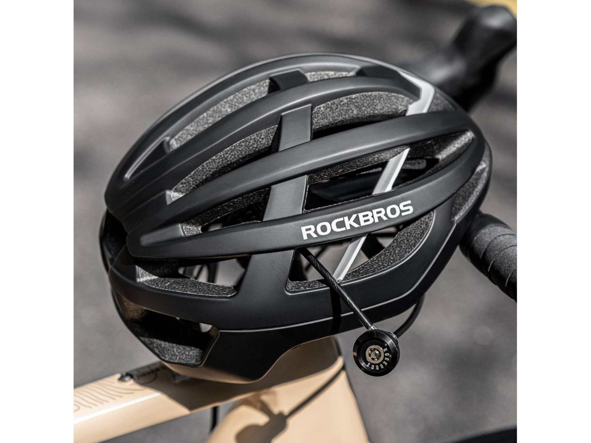 Rockbros YG-HILRO1 ROAD TO SKY cable bike lock, hidden in the handlebar - black