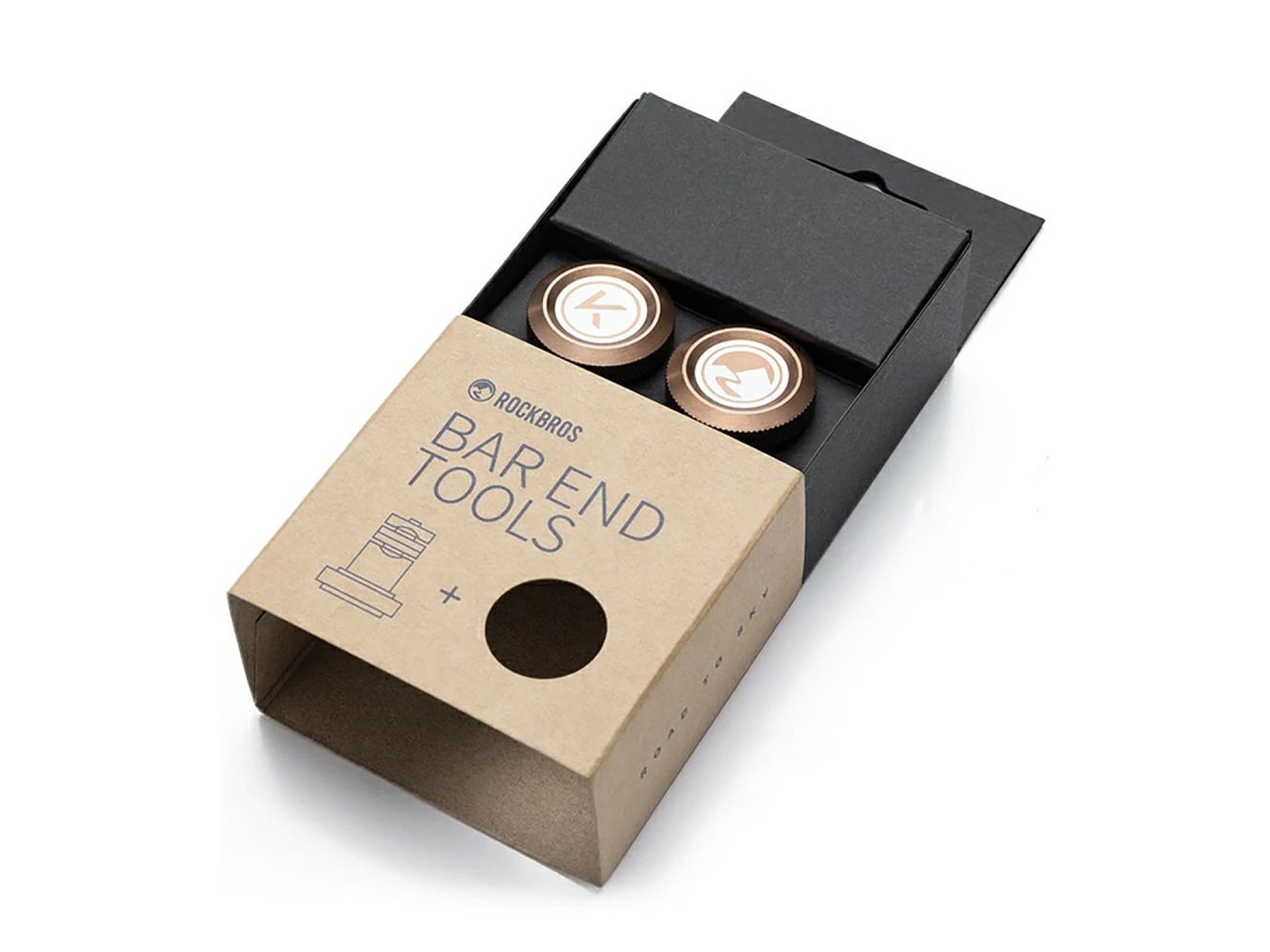 Rockbros VK-KB10 ROAD TO SKY Aluminum Handlebar Plugs - Brown