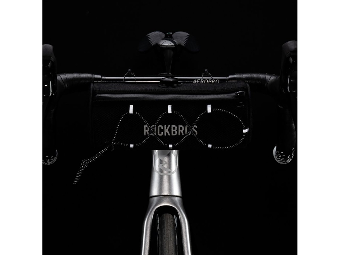 Bolsa de guidão para bicicleta Rockbros TL002 ROAD TO SKY 1.5L à prova d'água - Preta