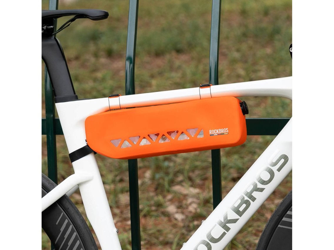 Bolsa de quadro impermeável Rockbros AS-140 ROAD TO SKY 1,7 l - laranja