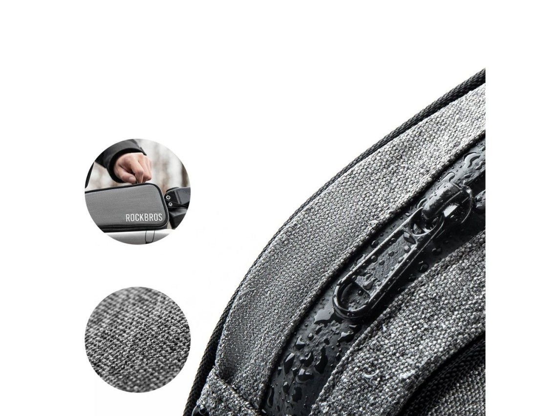 Rockbros TL004 ROAD TO SKY 0.7L Waterproof Frame Bike Bag - Gray