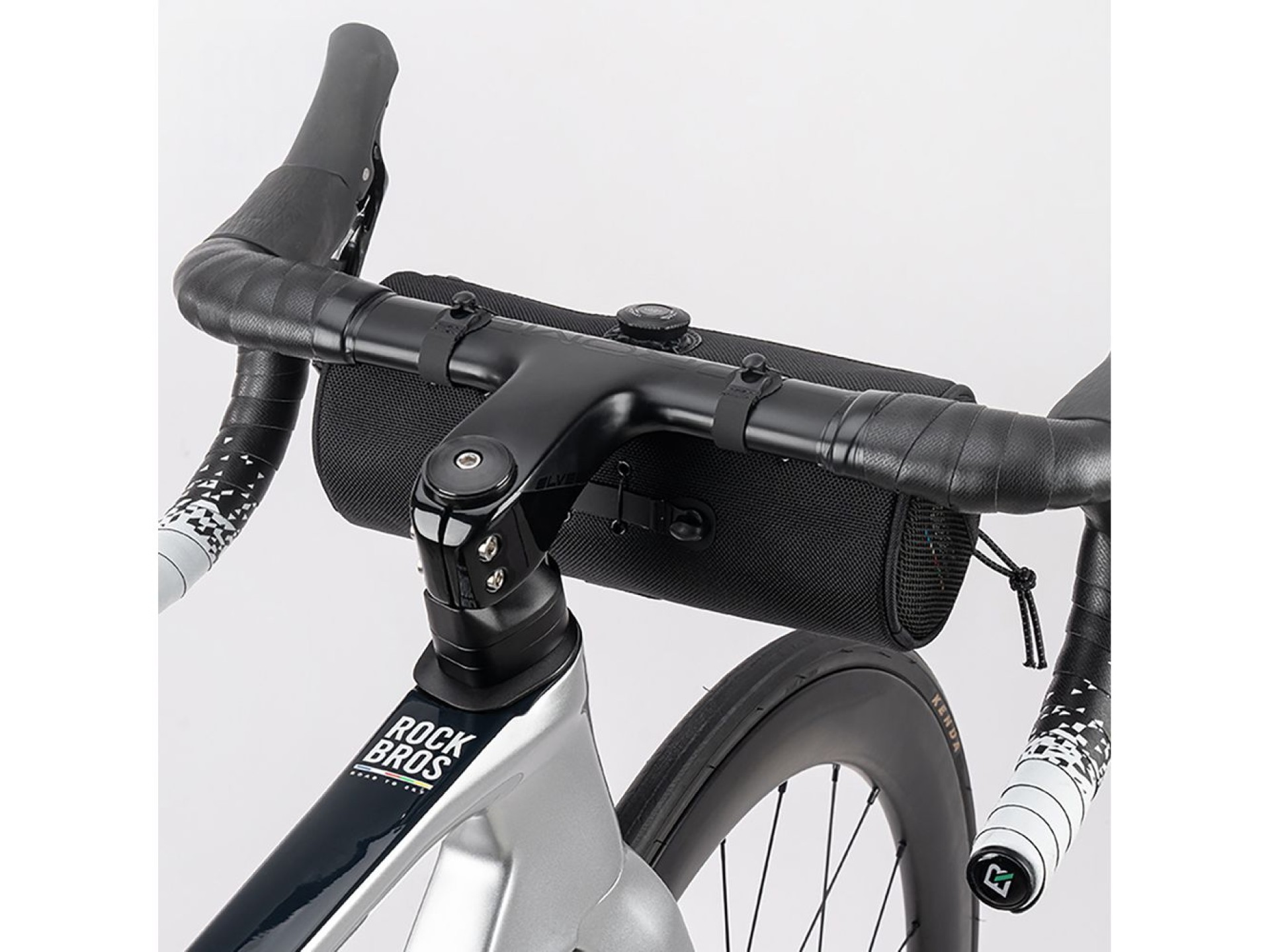 Bolsa de guidão para bicicleta Rockbros TL002 ROAD TO SKY 1.5L à prova d'água - Preta