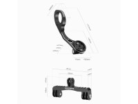 Suporte de guidão Rockbros FK-301 2 em 1 para computador/navegador e câmera/iluminação - Preto Suporte de guidão Rockbros FK-301 2 em 1 para computador/navegador e câmera/iluminação - Preto