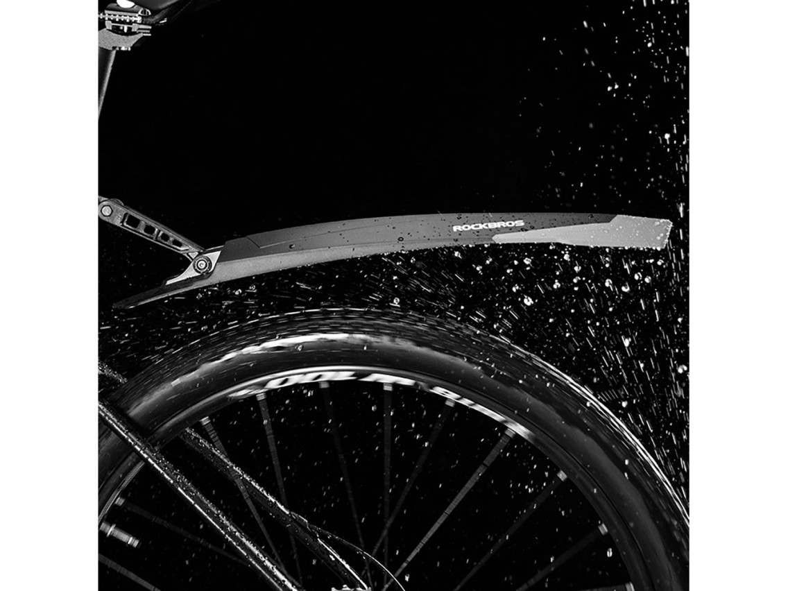 Conjunto de guarda-lamas de bicicleta Rockbros DNB-890 - preto