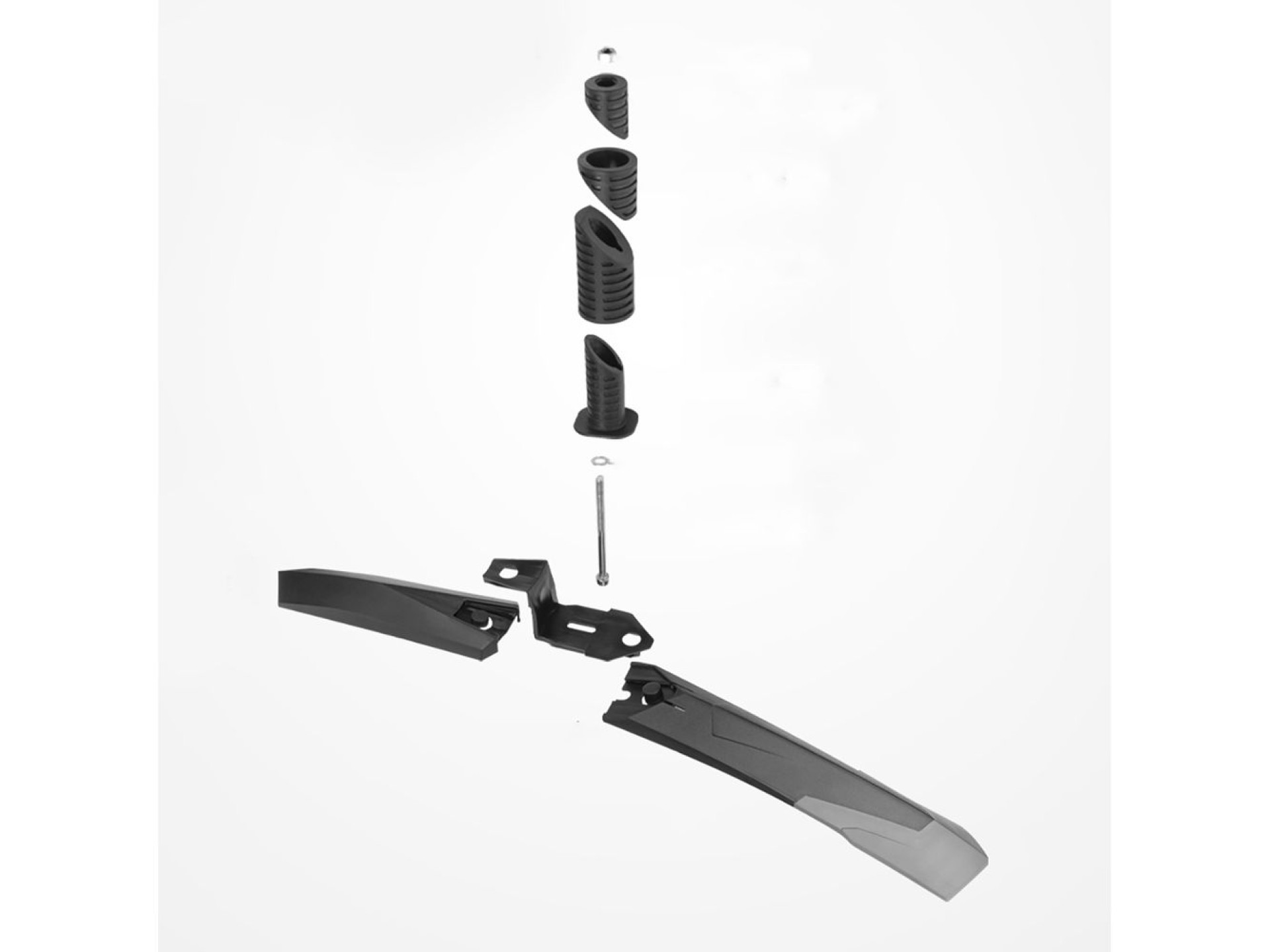 Conjunto de guarda-lamas de bicicleta Rockbros DNB-890 - preto
