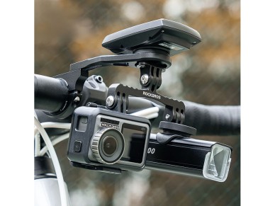 Rockbros FK-301 2-in-1 Handlebar Bike Mount for Computer/Navigator and Camera/Lighting - Black