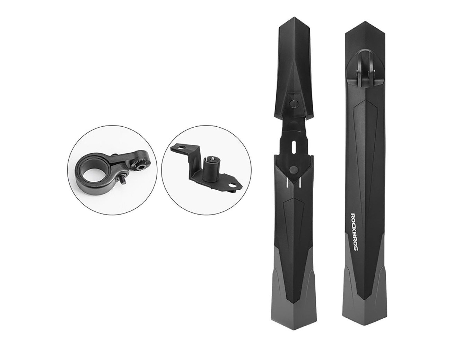Conjunto de guarda-lamas de bicicleta Rockbros DNB-890 - preto