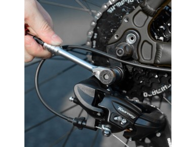 Rockbros Multitool Bicycle Tool Set with Ratchet Wrench and Tire Levers - Black Rockbros Multitool Bicycle Tool Set with Ratchet Wrench and Tire Levers - Black