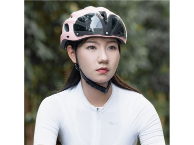Rockbros Bike Helmet with Visor, Detachable UV Goggles, Detachable Visor, Unisex - Pink Rockbros Bike Helmet with Visor, Detachable UV Goggles, Detachable Visor, Unisex - Pink