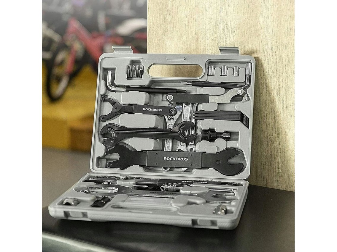 Kit de reparo de bicicletas Rockbros 43210810001 - cinza