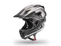 Rockbros TT-32SBTG-M children's bicycle helmet with removable chinbar, size M - gray
