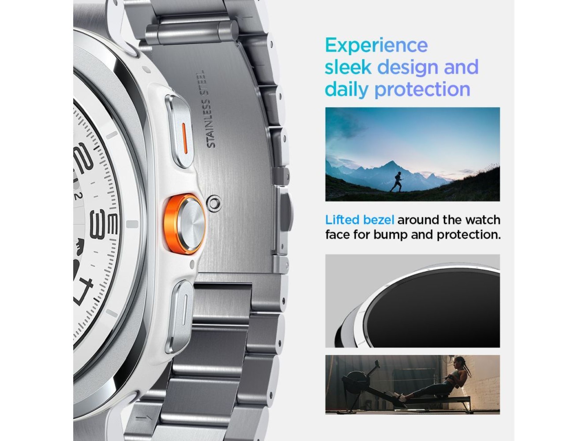 Spigen Modern Fit Band Bracelet for Samsung Galaxy Watch Ultra 47mm - Silver
