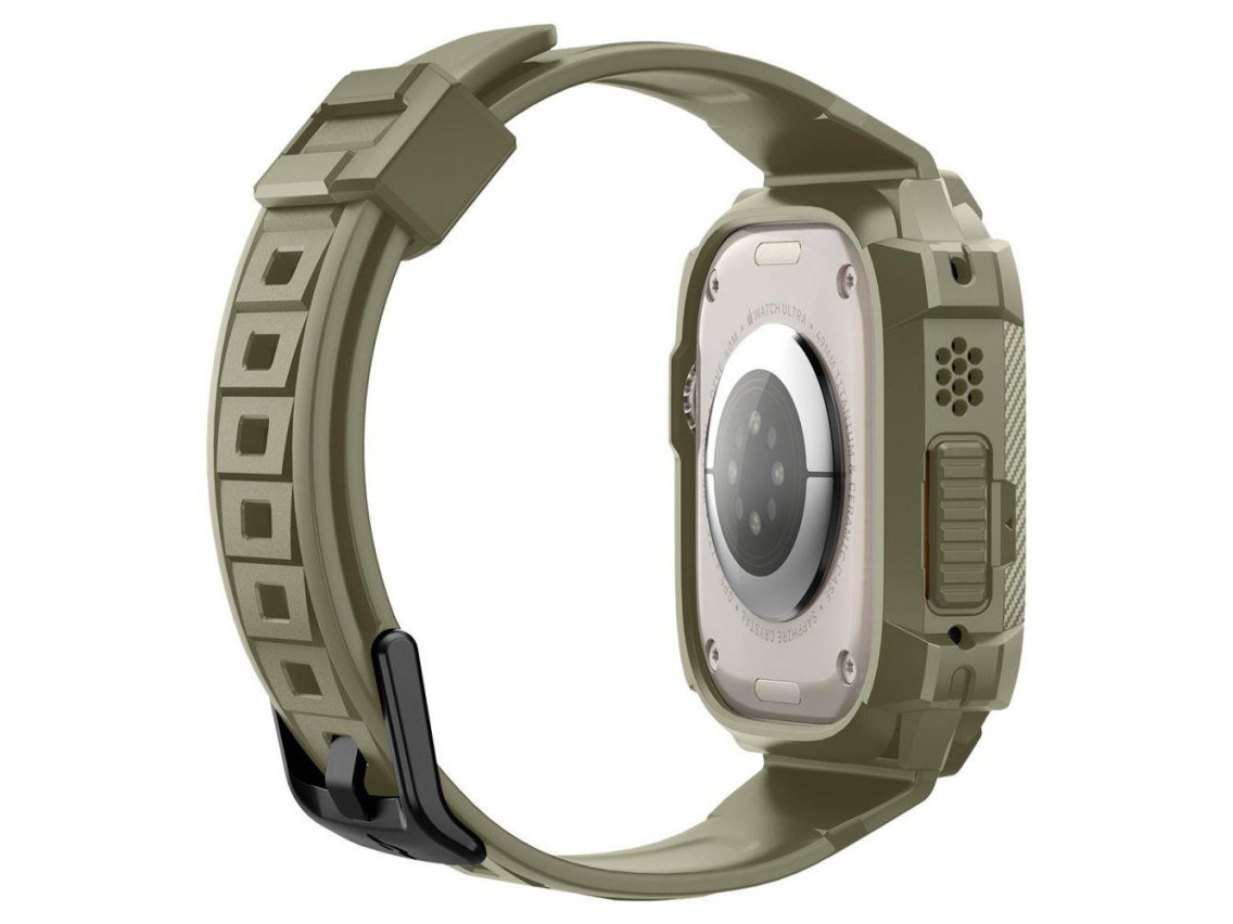 Funda Spigen Rugged Armor Pro con correa para Apple Watch Ultra (49 mm) - Verde