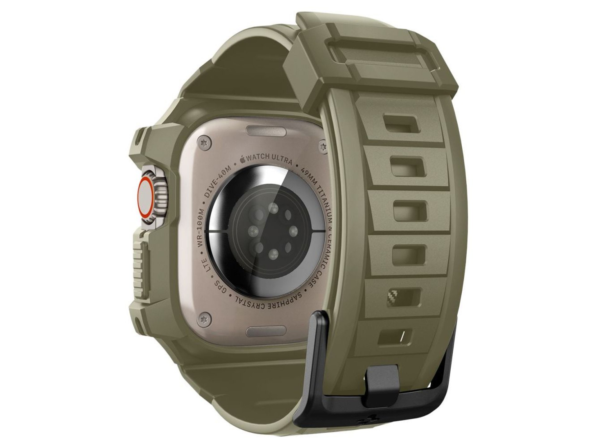 Funda Spigen Rugged Armor Pro con correa para Apple Watch Ultra (49 mm) - Verde