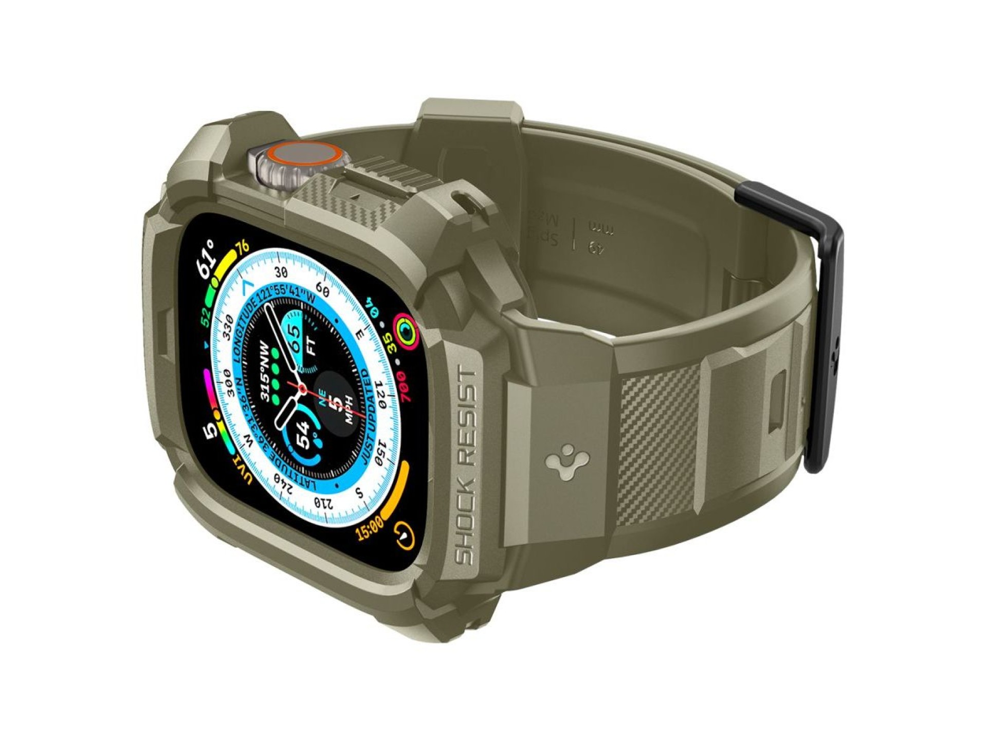 Funda Spigen Rugged Armor Pro con correa para Apple Watch Ultra (49 mm) - Verde