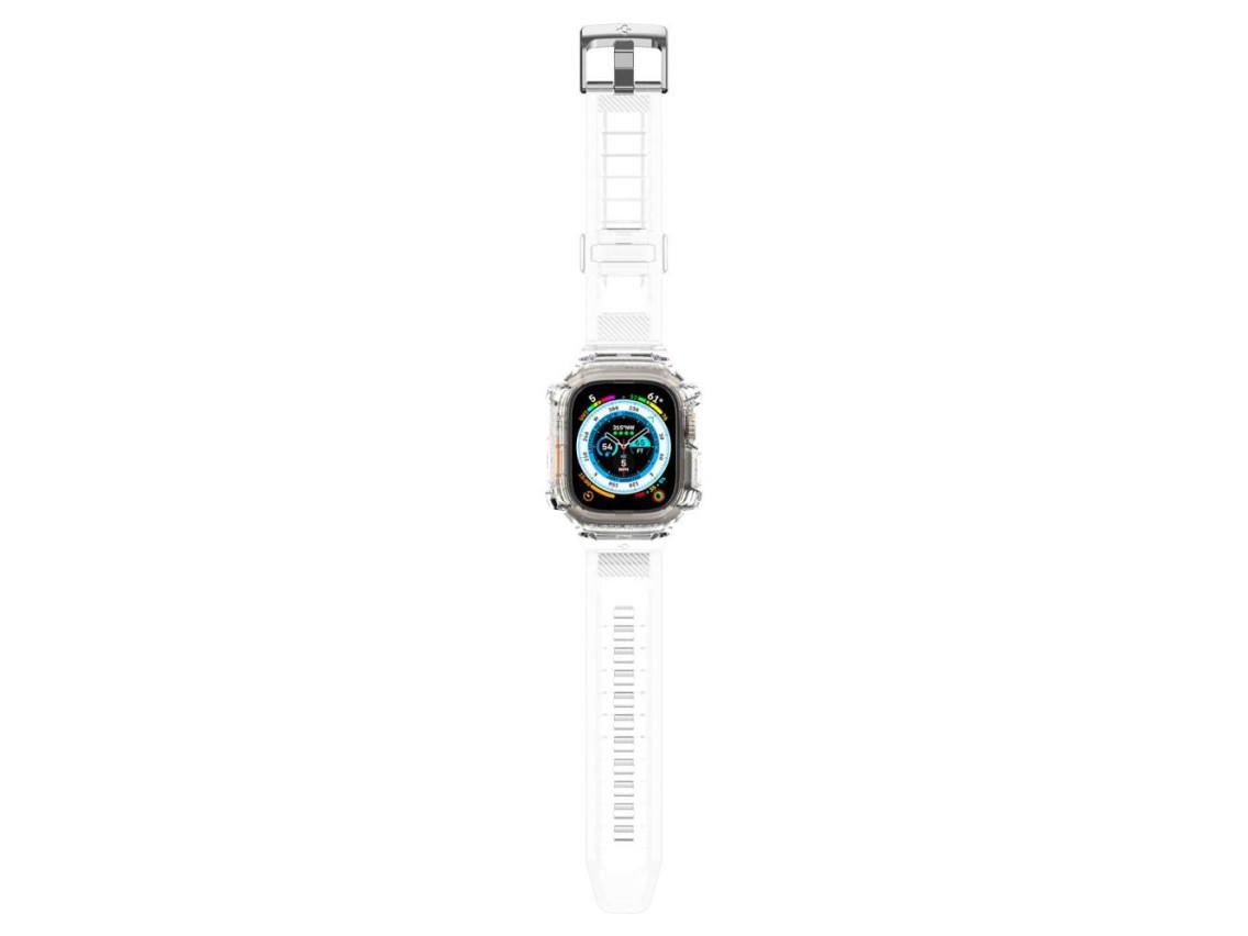 Funda Spigen Rugged Armor Pro con correa para Apple Watch Ultra (49 mm) - Transparente