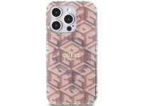 Capa Guess IML GCube MagSafe para iPhone 15 Pro - rosa Capa Guess IML GCube MagSafe para iPhone 15 Pro - rosa