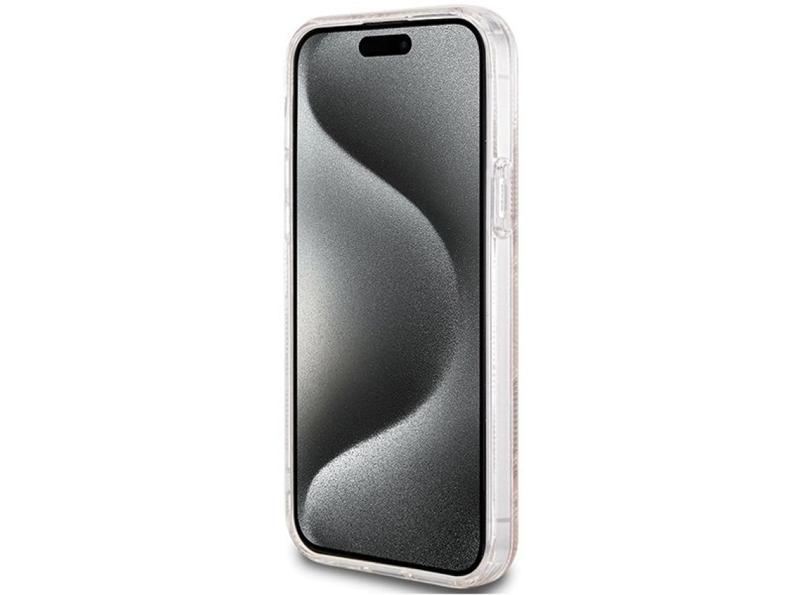 Capa Guess IML GCube MagSafe para iPhone 15 Plus / 14 Plus - marrom