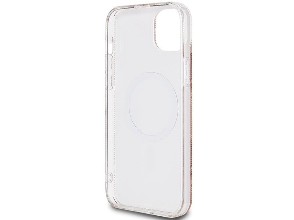 Capa Guess IML GCube MagSafe para iPhone 15 Plus / 14 Plus - marrom