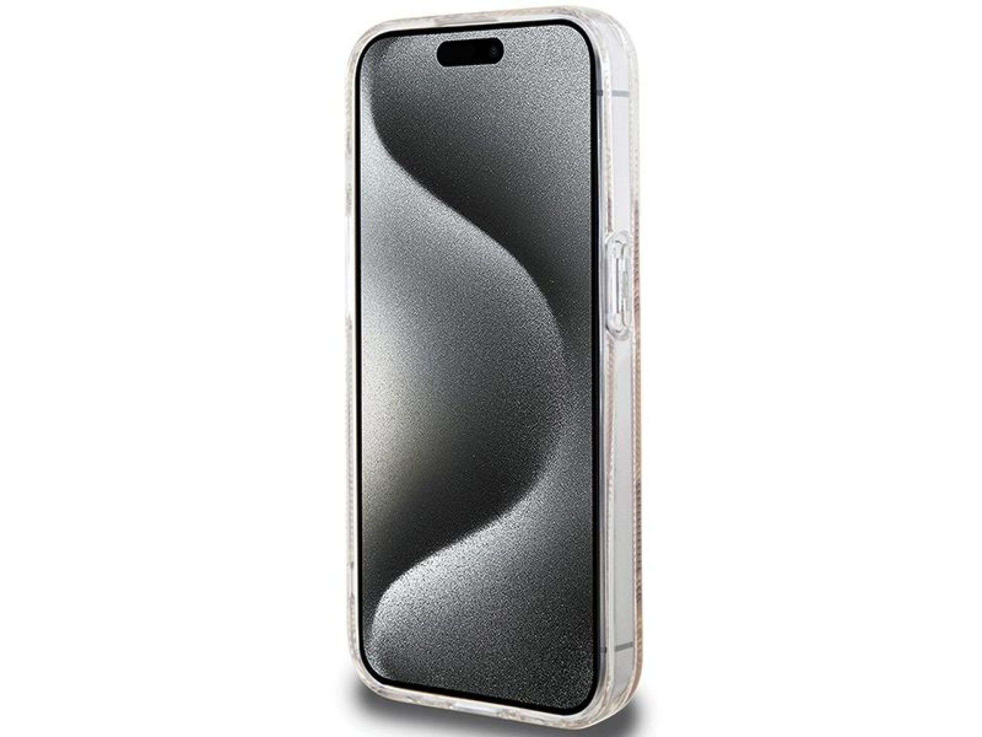 Funda Guess IML GCube MagSafe para iPhone 15 Pro - marrón