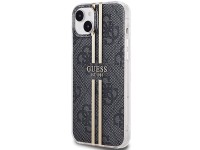 Funda Guess IML 4G Gold Stripe para iPhone 15 Plus / 14 Plus - negra Funda Guess IML 4G Gold Stripe para iPhone 15 Plus / 14 Plus - negra