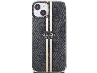 Funda Guess IML 4G Gold Stripe para iPhone 15 Plus / 14 Plus - negra Funda Guess IML 4G Gold Stripe para iPhone 15 Plus / 14 Plus - negra