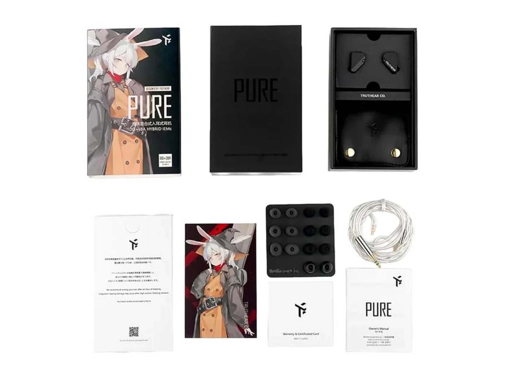 Auriculares con cable TRUTHEAR Pure (negros)