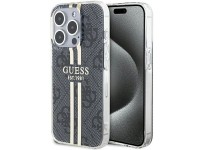 Funda Guess IML 4G Gold Stripe para iPhone 15 Pro - negra Funda Guess IML 4G Gold Stripe para iPhone 15 Pro - negra
