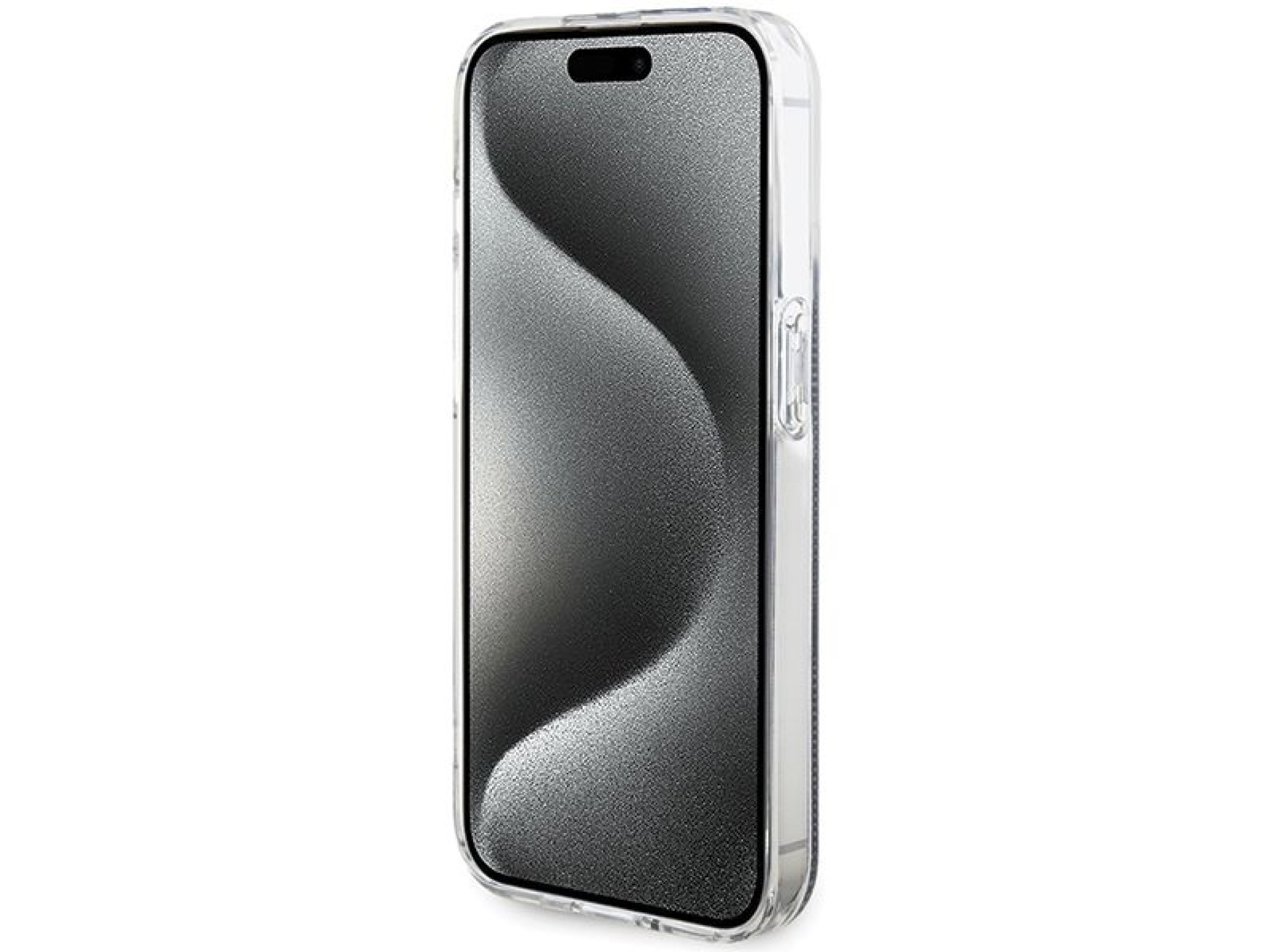 Funda Guess IML 4G Gold Stripe para iPhone 15 Pro - negra