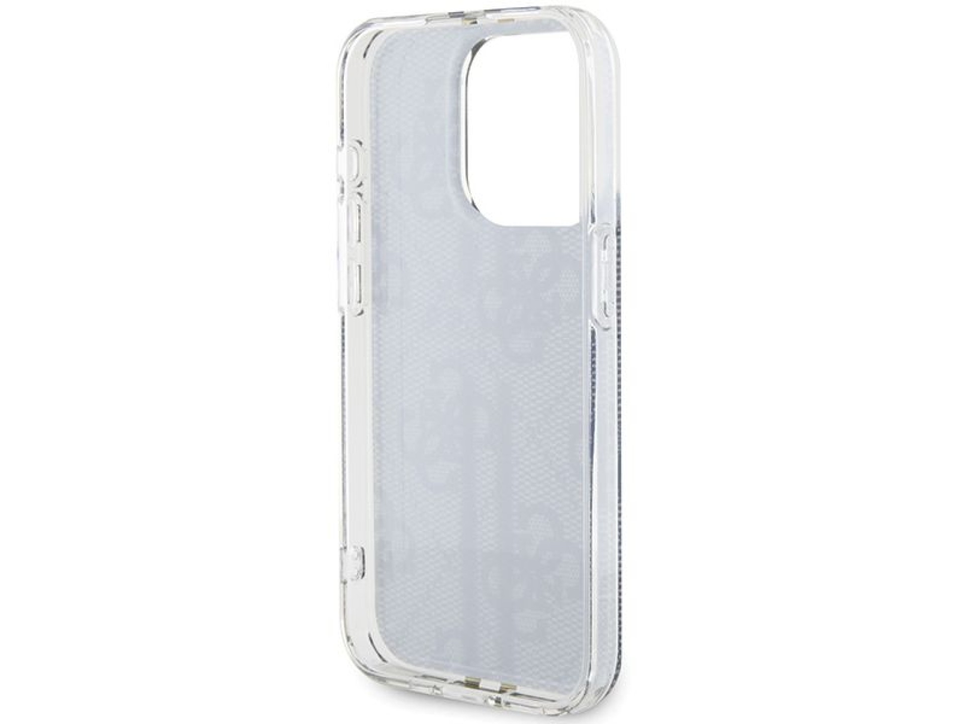 Funda Guess IML 4G Gold Stripe para iPhone 15 Pro - negra
