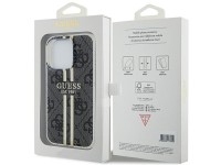 Funda Guess IML 4G Gold Stripe para iPhone 15 Pro - negra Funda Guess IML 4G Gold Stripe para iPhone 15 Pro - negra