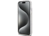 Capa Guess IML 4G com listras douradas para iPhone 15 Plus / 14 Plus - marrom