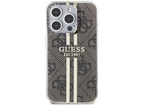 Capa Guess IML 4G Gold Stripe para iPhone 15 Pro - marrom