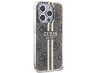 Capa Guess IML 4G Gold Stripe para iPhone 15 Pro - marrom