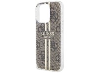 Capa Guess IML 4G Gold Stripe para iPhone 15 Pro - marrom