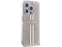 Funda Guess IML 4G Gold Stripe para iPhone 15 Pro - rosa