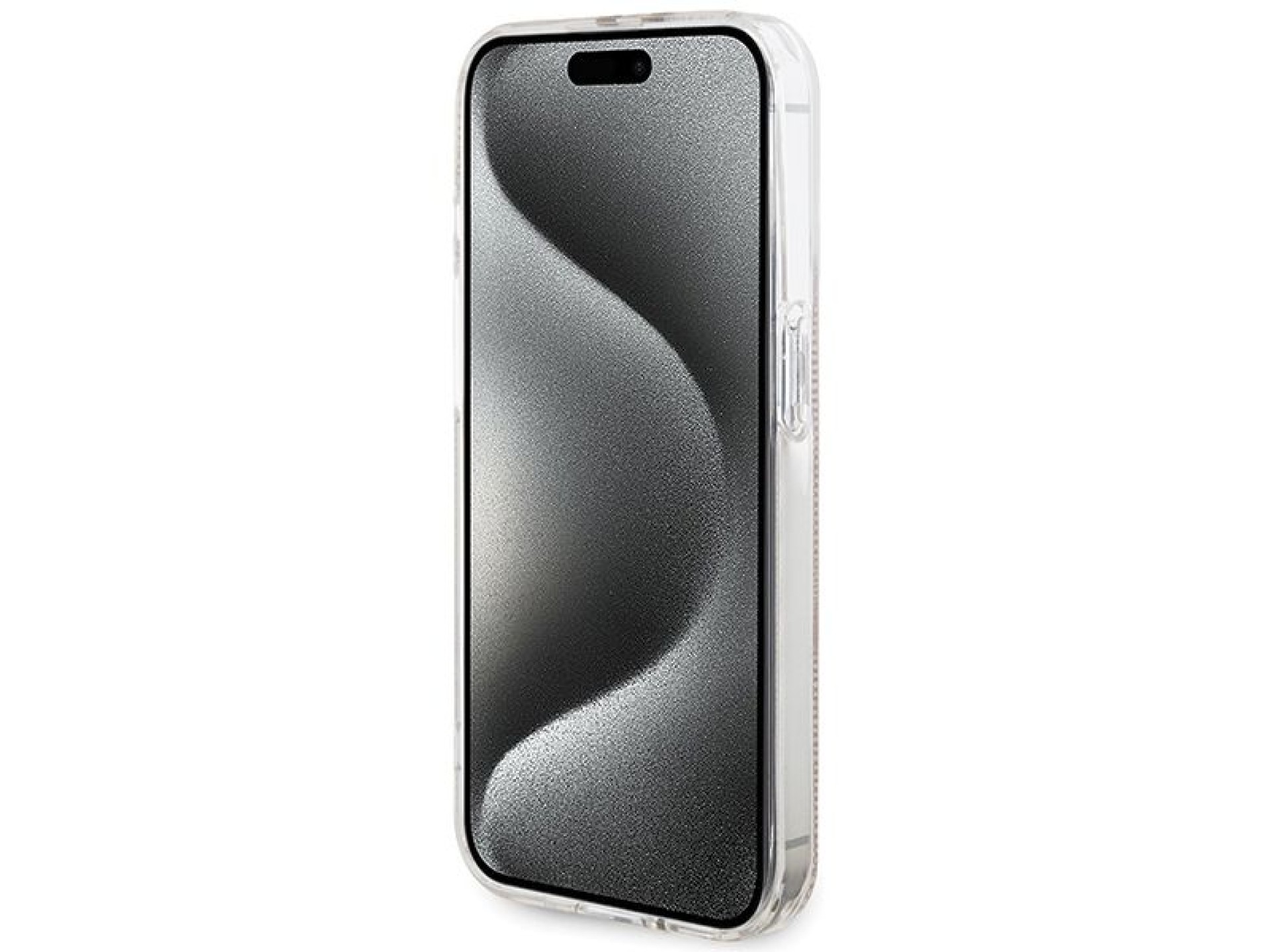 Funda Guess IML 4G Gold Stripe para iPhone 15 Pro - rosa