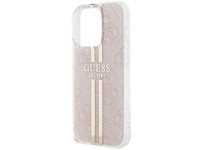 Funda Guess IML 4G Gold Stripe para iPhone 15 Pro - rosa