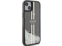 Funda Guess Liquid Glitter Gold Stripes para iPhone 15 Plus / 14 Plus - negra Funda Guess Liquid Glitter Gold Stripes para iPhone 15 Plus / 14 Plus - negra