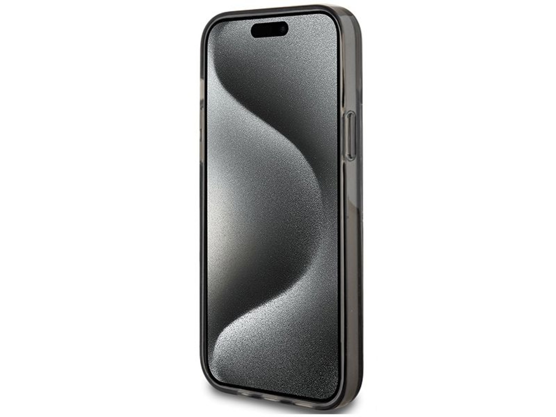 Guess Liquid Glitter Gold Stripes case for iPhone 15 Plus / 14 Plus - black