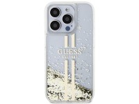 Guess Liquid Glitter Gold Stripes case for iPhone 15 Pro Max - transparent Guess Liquid Glitter Gold Stripes case for iPhone 15 Pro Max - transparent