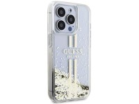 Guess Liquid Glitter Gold Stripes case for iPhone 15 Pro Max - transparent Guess Liquid Glitter Gold Stripes case for iPhone 15 Pro Max - transparent