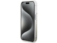 Guess Liquid Glitter Gold Stripes case for iPhone 15 Pro Max - transparent Guess Liquid Glitter Gold Stripes case for iPhone 15 Pro Max - transparent