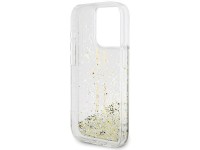 Guess Liquid Glitter Gold Stripes case for iPhone 15 Pro Max - transparent Guess Liquid Glitter Gold Stripes case for iPhone 15 Pro Max - transparent