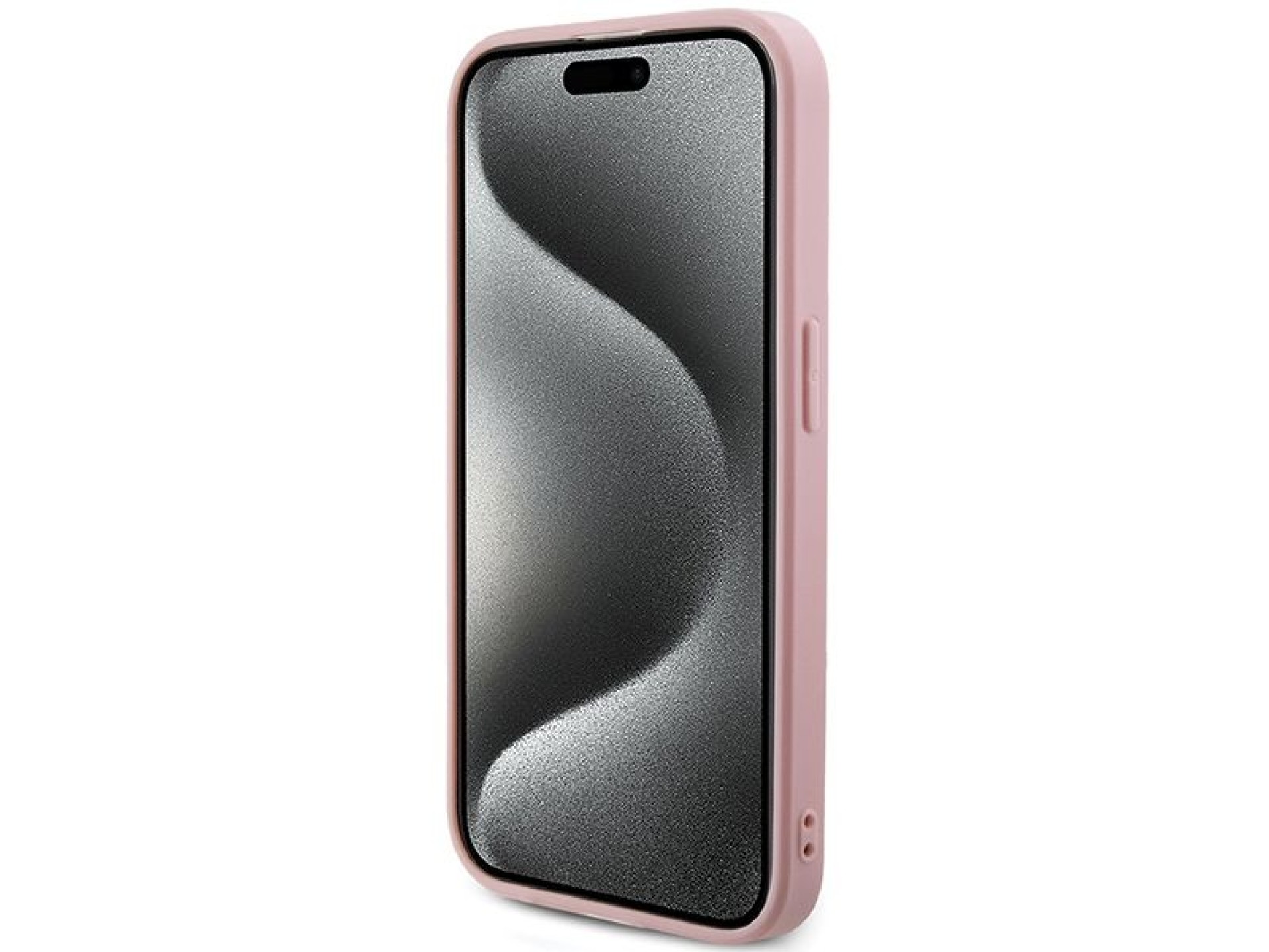 Guess Saffiano Iridescent Script case for iPhone 14 Pro - pink