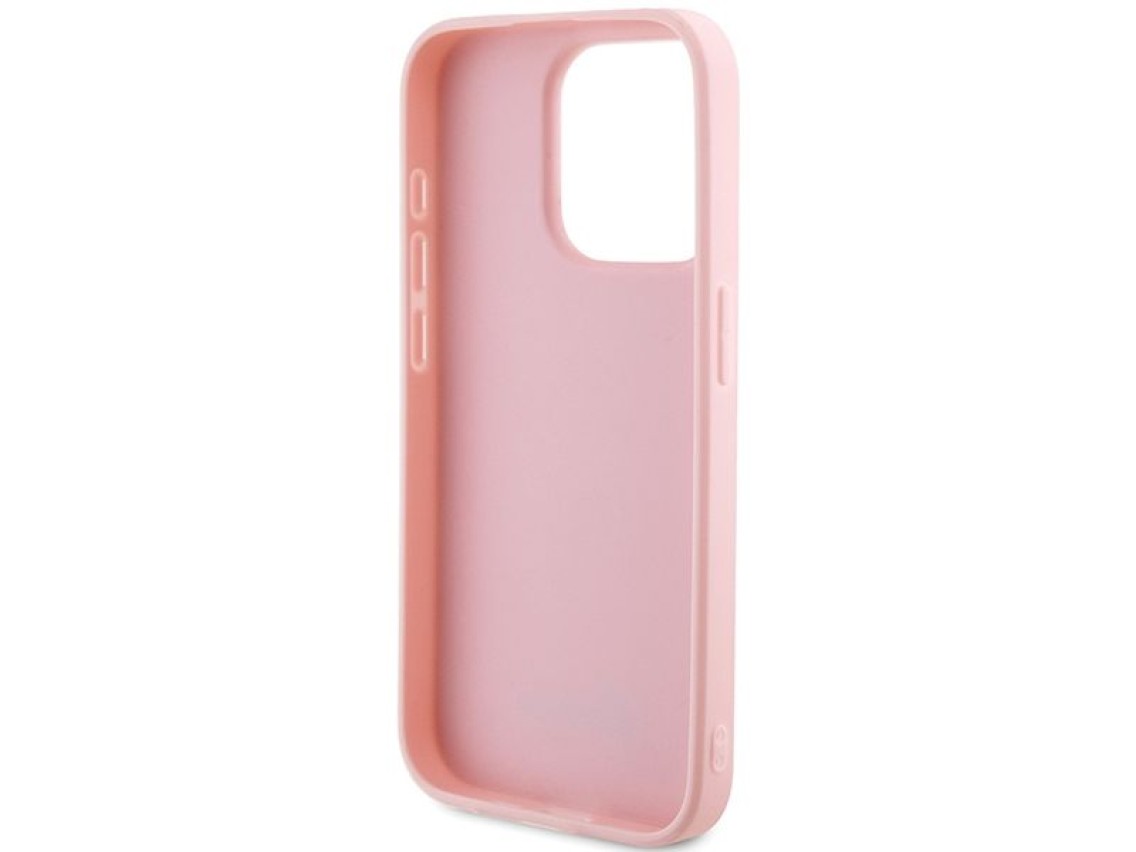 Guess Saffiano Iridescent Script case for iPhone 14 Pro - pink