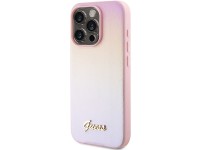 Capa Guess Saffiano Iridescent Script para iPhone 14 Pro Max - rosa Capa Guess Saffiano Iridescent Script para iPhone 14 Pro Max - rosa